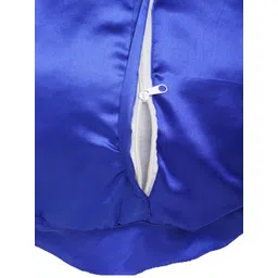 HOSTA HOMES Blue Set of 2 Round Rose Flower Design Satin Cushion Covers image 5