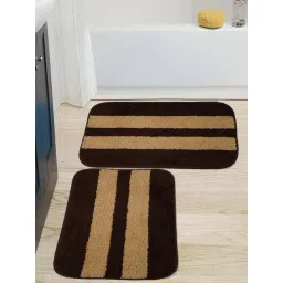 HOSTA HOMES Brown & Beige Polyester Door Mats - Set of 2-picture-28