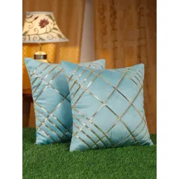 HOSTA HOMES Brown Polyester Cushion Covers - Set of 2-image-31
