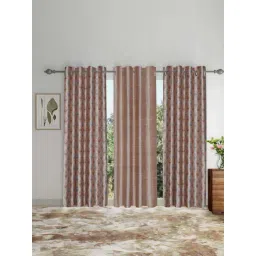 Hosta Homes Brown Polyester Door Curtains-picture-33