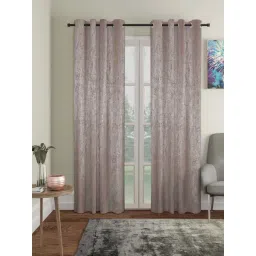 Hosta Homes Brown Polyester Door Curtains-picture-30