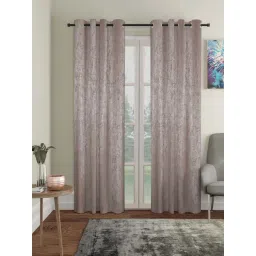 Hosta Homes Brown Polyester Long Door Curtains-picture-21