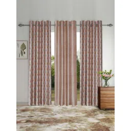 Hosta Homes Brown Polyester Long Door Curtains-picture-19
