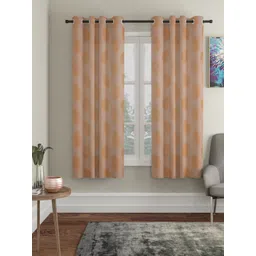 HOSTA HOMES Brown Set of 2 Window Curtain-image-45