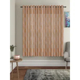 HOSTA HOMES Brown Set of 4 Floral Window Curtain-image-46
