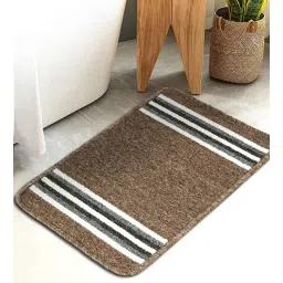 hosta homes Brown Striped Cotton 24x16 Inches Antiskid Door Mat-picture-29