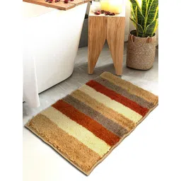 HOSTA HOMES Brown Water Absorbent Bath Rug-image-5