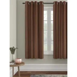 Hosta Homes Coffee Polyester 6 ft Blackout Window Curtain-picture-33