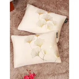 HOSTA HOMES Cream-Coloured Set of 2 Velvet Rectangle Cushion Covers-image-30