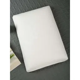 HOSTA HOMES Cream Cotton Bamboo Fabric Memory Foam Medicated Pillow-image-39