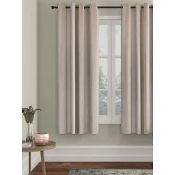 Hosta Homes Cream Polyester 6 ft Blackout Window Curtain-picture-32