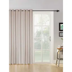 Hosta Homes Cream Polyester 7 ft Blackout Door Curtain-picture-19