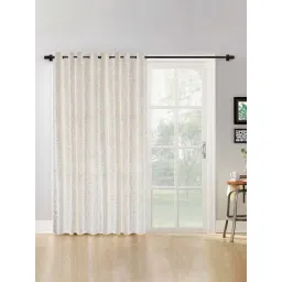 Hosta Homes Cream Polyester Door Blackout Curtain image 1