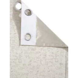 HOSTA HOMES Cream Polyester Long Door Blackout Curtain - Set of 2 image 4