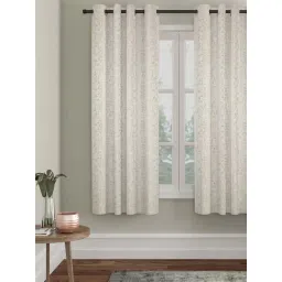 HOSTA HOMES Cream Polyester Long Window Blackout Curtain-picture-22