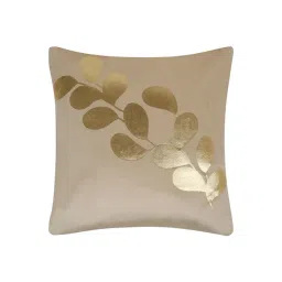 HOSTA HOMES Cream Velvet Geometric Golden Foil Cushion Covers - Set of 2 image 2