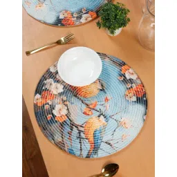 HOSTA HOMES Digitally Printed Abstract Multicolor Cotton Table Placemats - Set of 2-picture-45