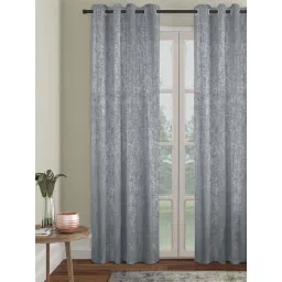 Hosta Homes Grey Polyester Long Door Curtains-picture-39