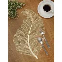 HOSTA HOMES Leatherite Gold Leather Placemats - Set of 6-picture-36