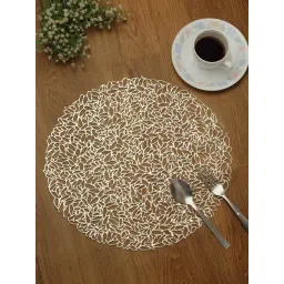 HOSTA HOMES Leatherite Gold Leather Placemats - Set of 6-picture-37