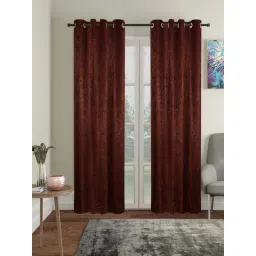 Hosta Homes Maroon Polyester Door Curtains-picture-10