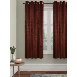 Hosta Homes Maroon Polyester Window Curtains-picture-15