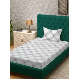 HOSTA HOMES Multicolor Cotton Geometric 280 TC Single Bedsheet with 1 Pillow Cover-picture-23