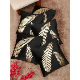 Hosta Homes Multicolor Velvet Abstract Soft Cushion Covers - Set of 5-picture-23