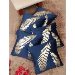 Hosta Homes Multicolor Velvet Abstract Soft Cushion Covers - Set of 5-picture-37