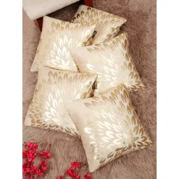 Hosta Homes Multicolor Velvet Abstract Soft Cushion Covers - Set of 5-picture-33