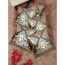 Hosta Homes Multicolor Velvet Abstract Soft Cushion Covers - Set of 5-picture-37