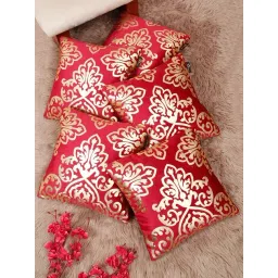 Hosta Homes Multicolor Velvet Abstract Soft Cushion Covers - Set of 5-picture-21