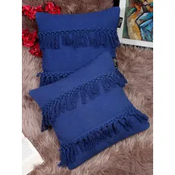 HOSTA HOMES Navy Blue Set of 2 Square Cushion Covers-picture-33