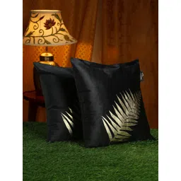 HOSTA HOMES Pack of 2 Black Cushion Covers-picture-27