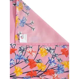 HOSTA HOMES Pink Polycotton 280 TC Queen Size Flat Bed Sheet with 2 Pillow Covers image 3