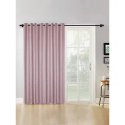 Hosta Homes Pink Polyester 7 ft Blackout Door Curtain - Set of 2-picture-47
