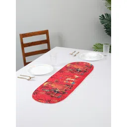 HOSTA HOMES Red & Blue Pure Cotton Printed Table Runner-picture-26