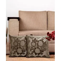 hosta homes Set of 2 Floral Velvet Cushion Covers 24" x 24 "-picture-16