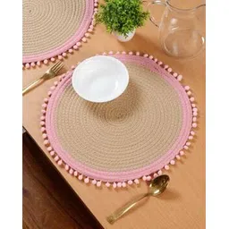 hosta homes Set of 4 Braided Table Placemats-picture-11