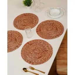 hosta homes Set of 4 Crochet Round-Shaped Placemats-picture-42