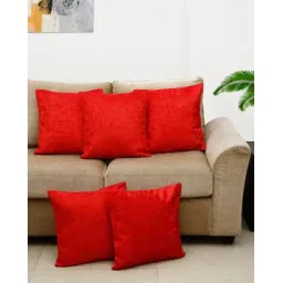 hosta homes Set of 5 Textured Velvet Cushion Covers 16" x 16 "-picture-37