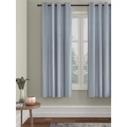 Hosta Homes Silver Polyester 6 ft Blackout Window Curtain-picture-14