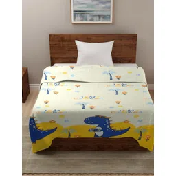 HOSTA HOMES Yellow Cartoon Printed Reversible AC Room 210 GSM Single Bed Comforter-picture-11