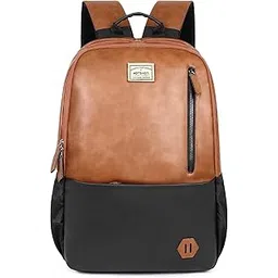 hot shot BAGS VINTAGE SERIES_1393 28L FAUX LEATHER 15.6 INCH|LAPTOP BAG|TROLLY SLEEVE |ANTI THEFT|SCHOOL BAG|OFFICE BACKPACK |COLLEGE BACKPACK|WATER RESISTANT|LAPTOP BACKPACK FOR MEN & WOMEN-picture-53