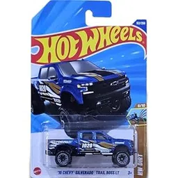 Hot Wheels '19 Chevy Silverado Trail Boss LT [Blue], HW Dirt 8/10, 152/250, 1:64 Scale Diecast Car-image-16