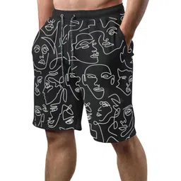 Hotfits Men Graphic Printed Regular Fit Mid-Rise Gym Shorts-picture-29