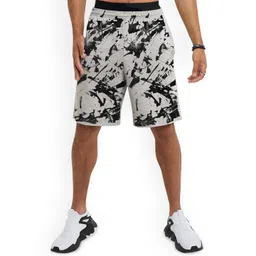 Hotfits Men Printed Regular Fit Mid-Rise Sports Shorts-picture-37