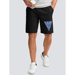 Hotfits Men Regular Fit Mid-Rise Cotton Gym Shorts-picture-31