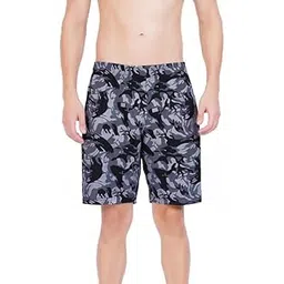 hotfits Men's Casual Cotton All Season Soft Feel Fabric Printed Regular Shorts,Workout Shorts, Elastic Waist Running Shorts with 2 Side Pockets-picture-10