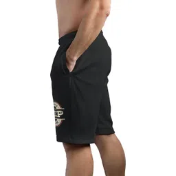 hotfits Solid Men Black Basic Shorts-picture-11